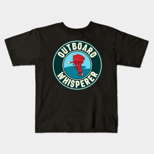 Vintage Outboard Boat Motor Whisperer Kids T-Shirt